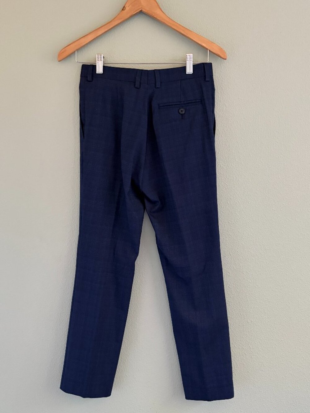Marc NY - Andrew Marc Boys Skinny Navy Plaid Suit Size 14 - Picture 5 of 16
